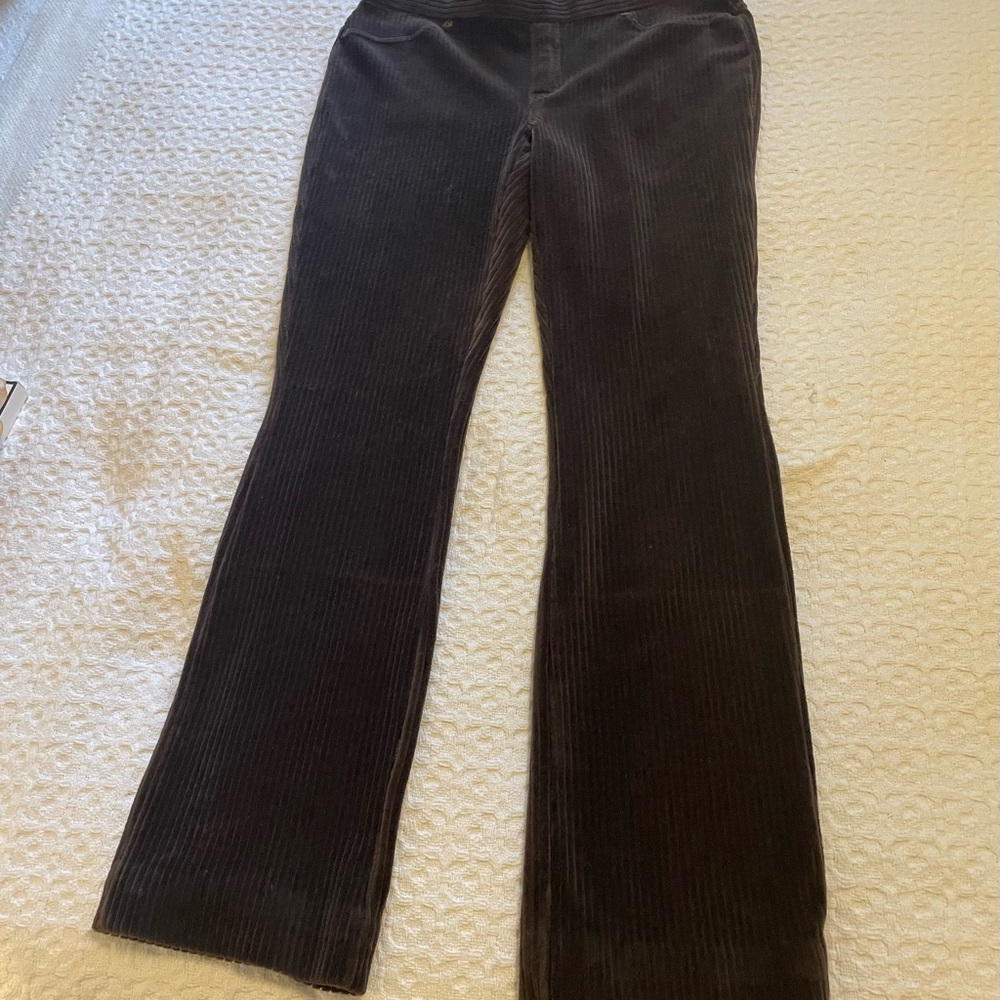 HUE Brown Ribbed Pants Size‎ Large 
Casual